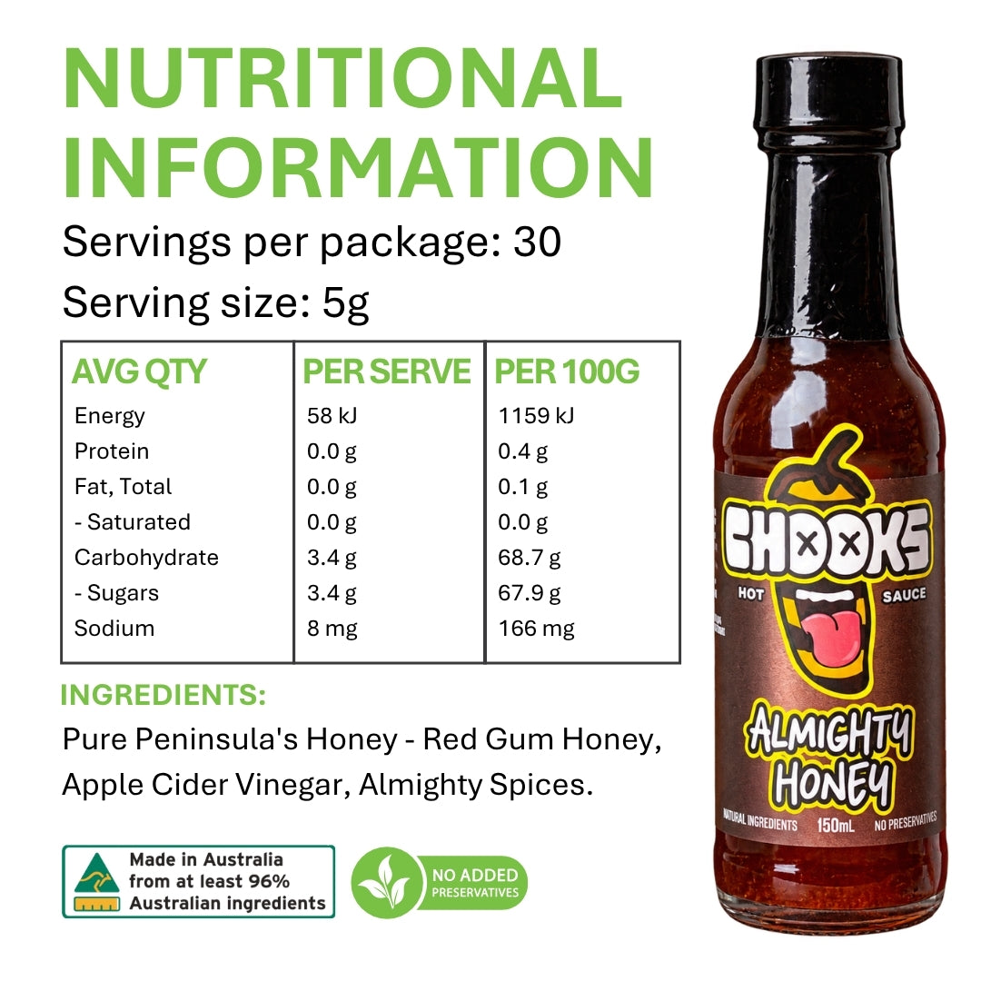 Almighty Honey - Red Gum Hot Honey 150ml